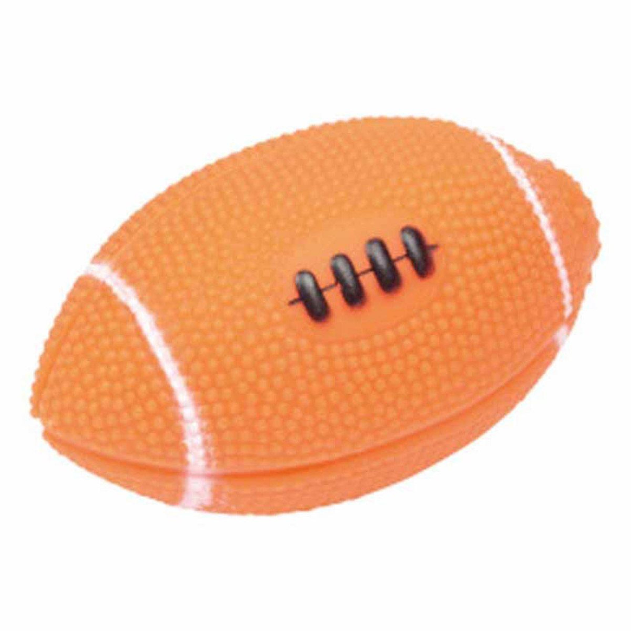 LOVE STORY Jouet pour chien  balle de rugby  11cm orange