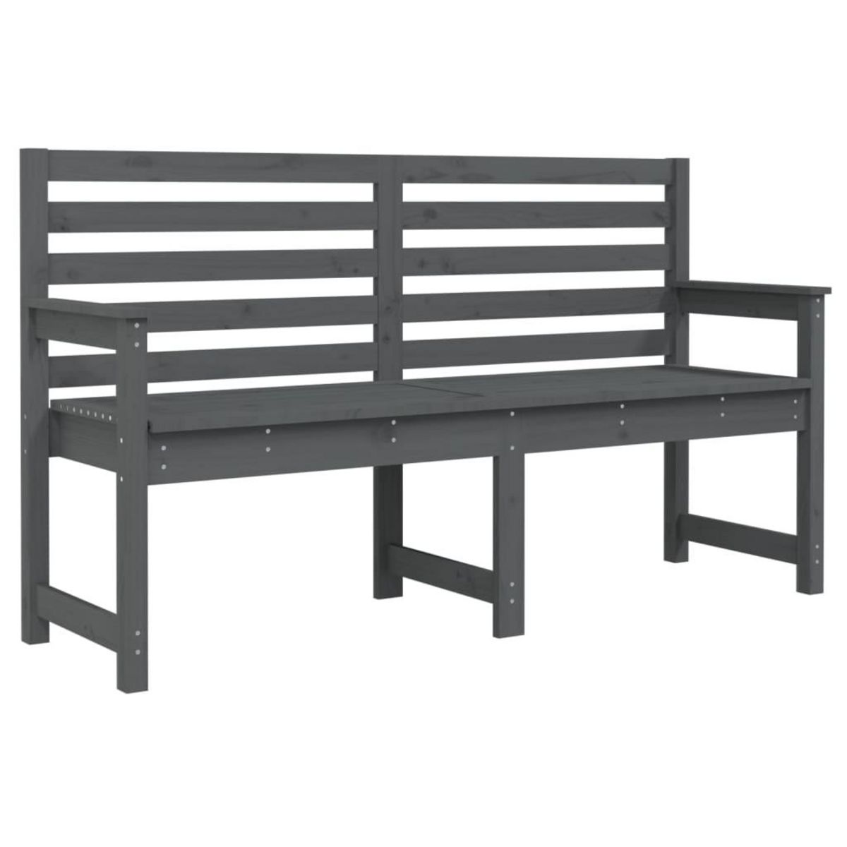 VIDAXL Banc de jardin gris 159,5x48x91,5 cm bois massif de pin