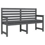 Voir la diapositive 2 : VIDAXL Banc de jardin gris 159,5x48x91,5 cm bois massif de pin