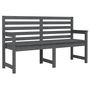 Voir la diapositive 2 : VIDAXL Banc de jardin gris 159,5x48x91,5 cm bois massif de pin