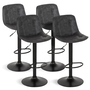 Voir la diapositive 1 : ID MARKET Lot de 4 tabourets de bar DENVER gris vintage