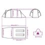 Voir la diapositive 6 : VIDAXL Tente de camping tunnel 2 personnes tissu occultant impermeable