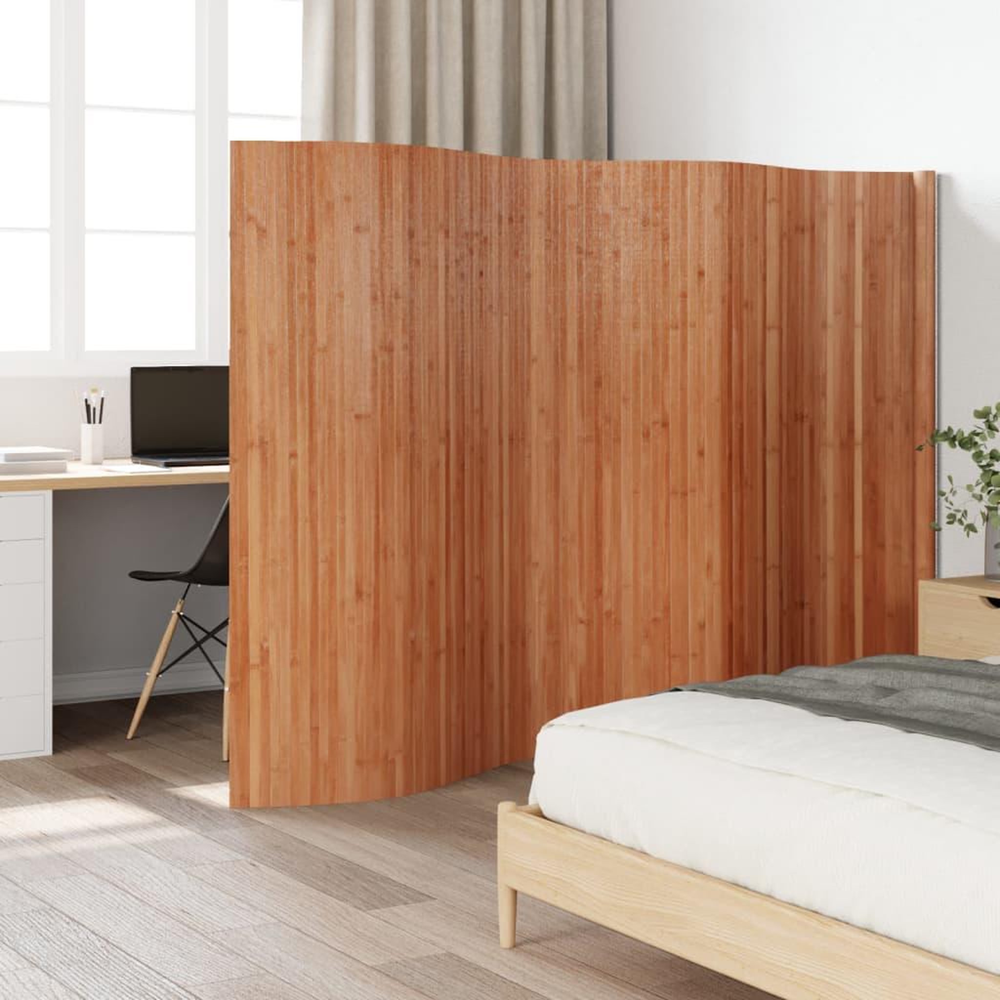 VIDAXL Cloison de separation marron 165x400 cm bambou