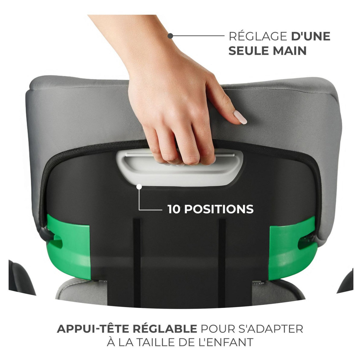 KINDERKRAFT Siège auto évolutif rehausseur 2en1 I-SPARK i-Size 100-150 cm