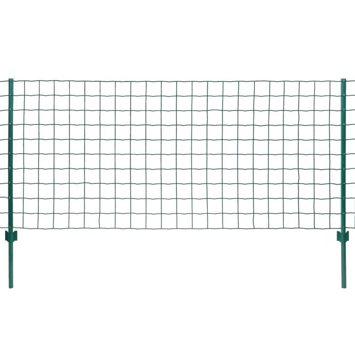 VIDAXL Cloture Euro Acier 20x0,8 m Vert