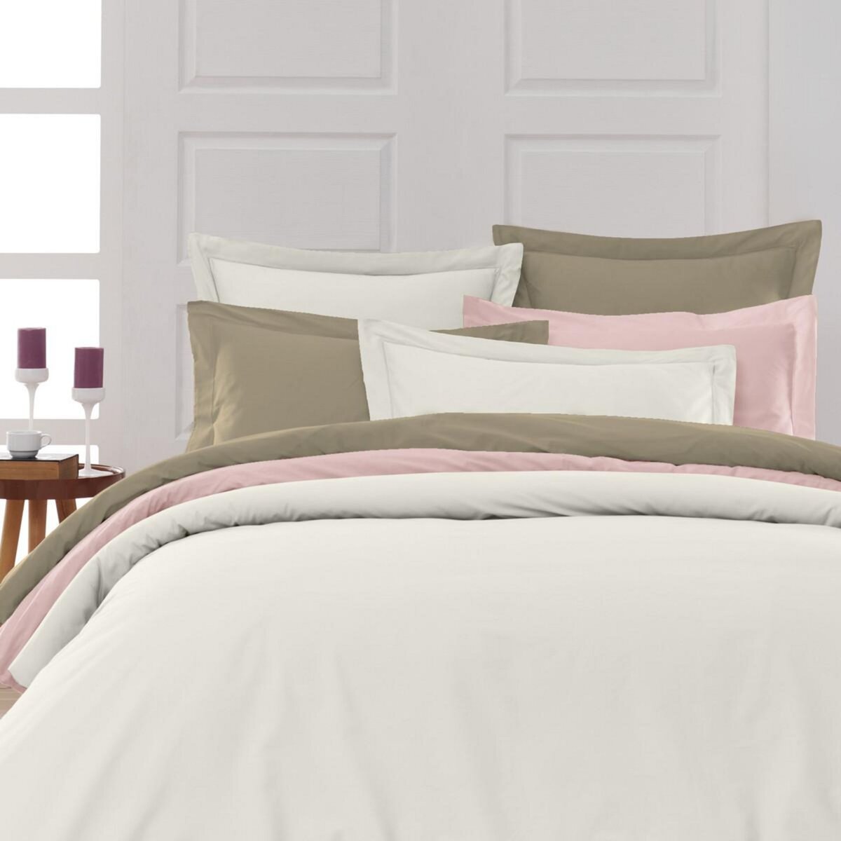 Sensei Maison Taie de traversin en percale de coton SOFT PERCALE - 45x185 cm