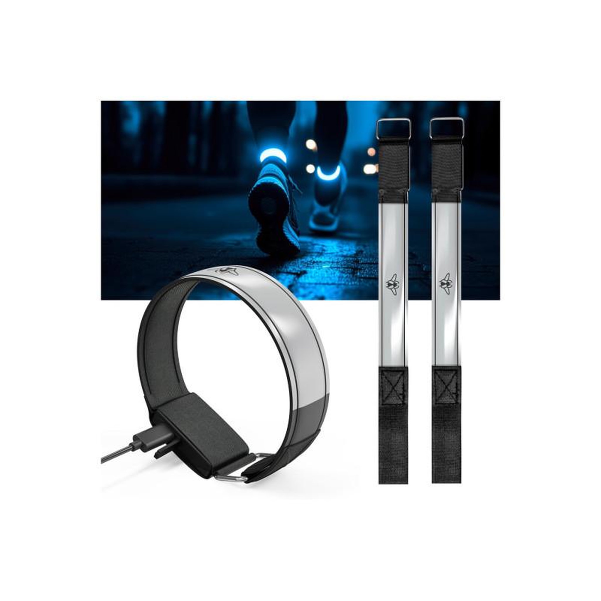 Voir la diapositive 2 : CASR Divers accessoires mobilité Casr Band Led rechargeable Pack de 2