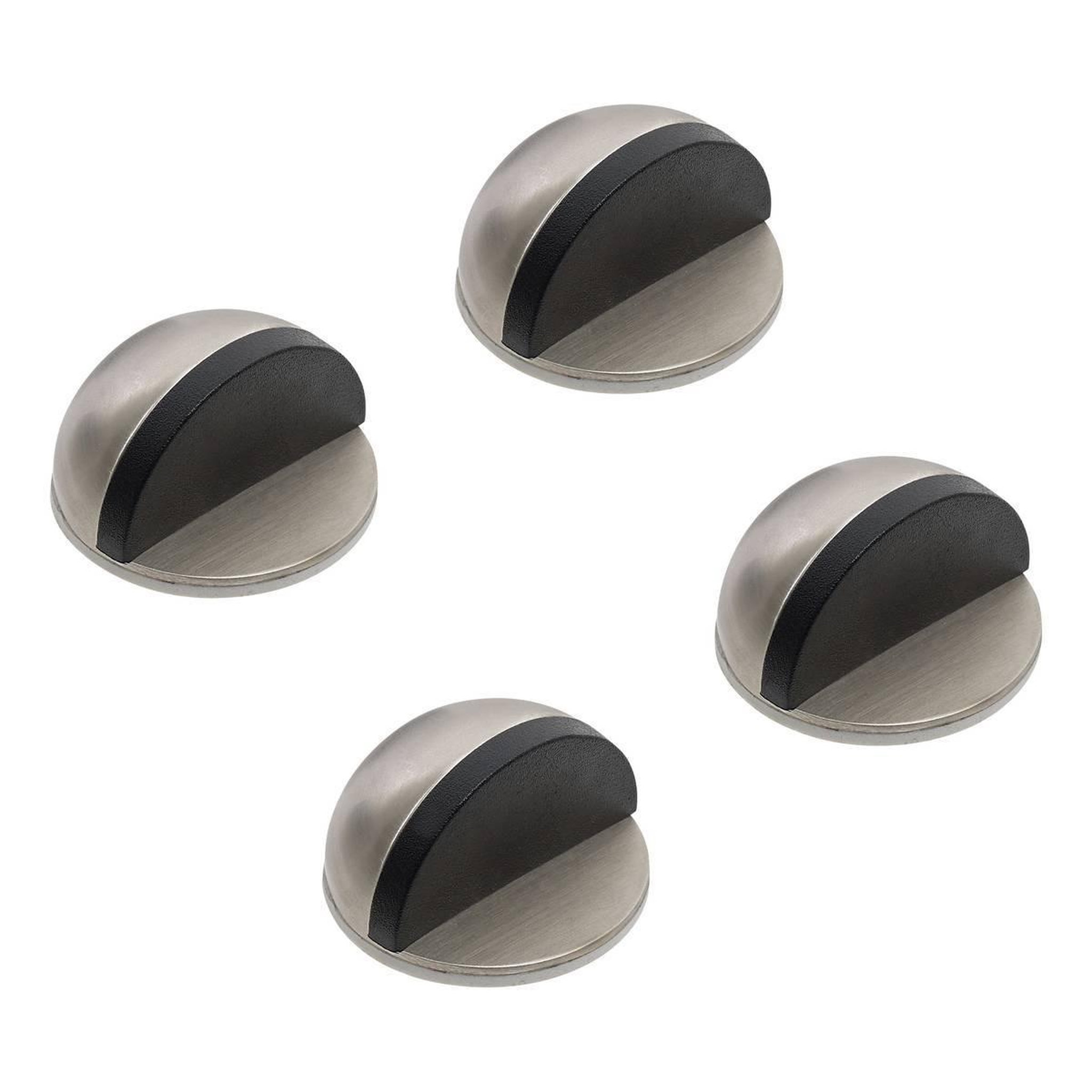 FIVE Lot de 4 Stop-Portes Adhésifs  Fixo  4cm Argent