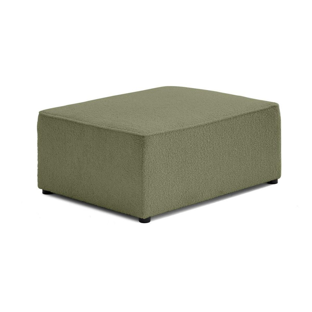 BEST MOBILIER Topaze - pouf - en tissu bouclette