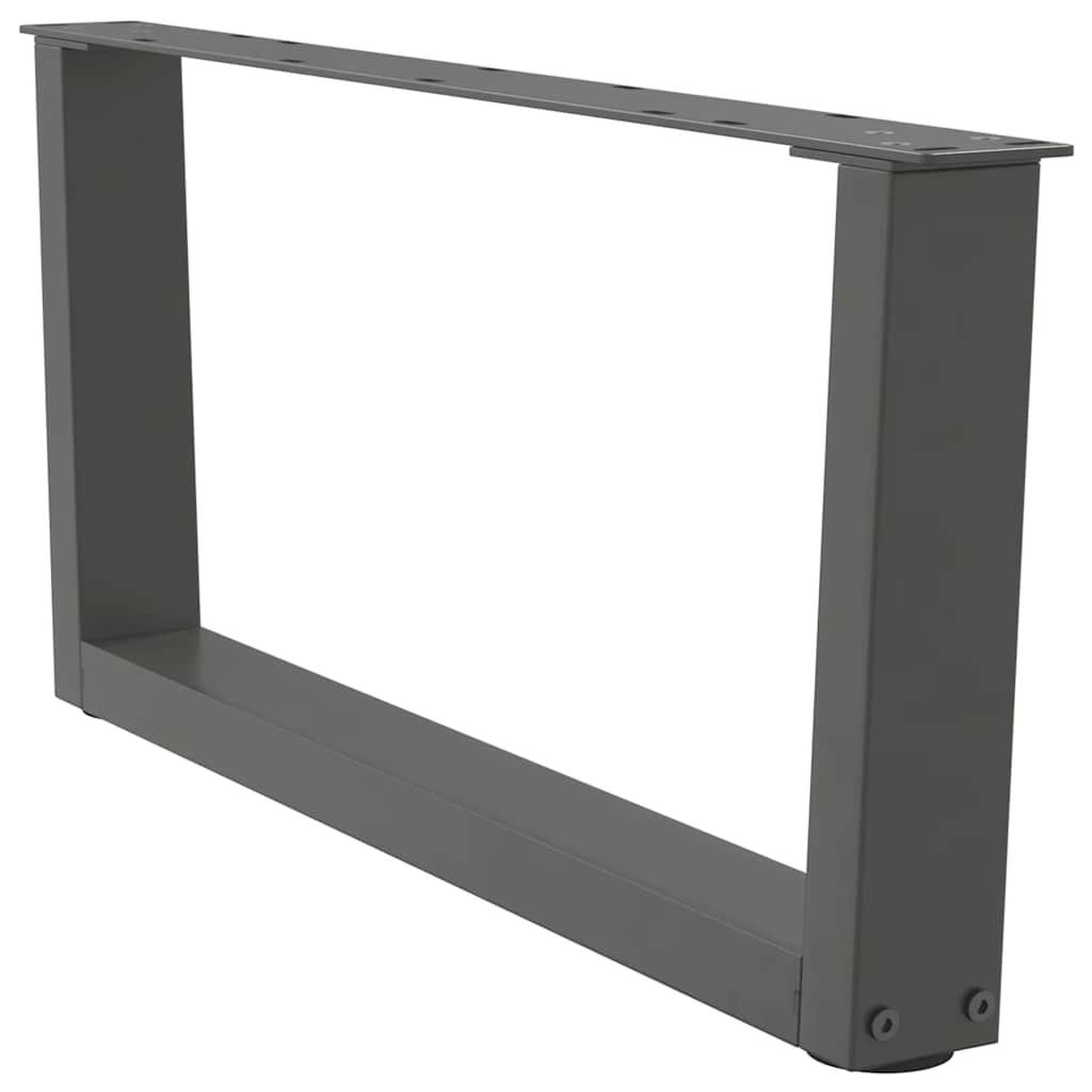 Voir la diapositive 4 : VIDAXL Pieds de table a manger forme V 2 pcs anthracite 70x(30-31,3)cm