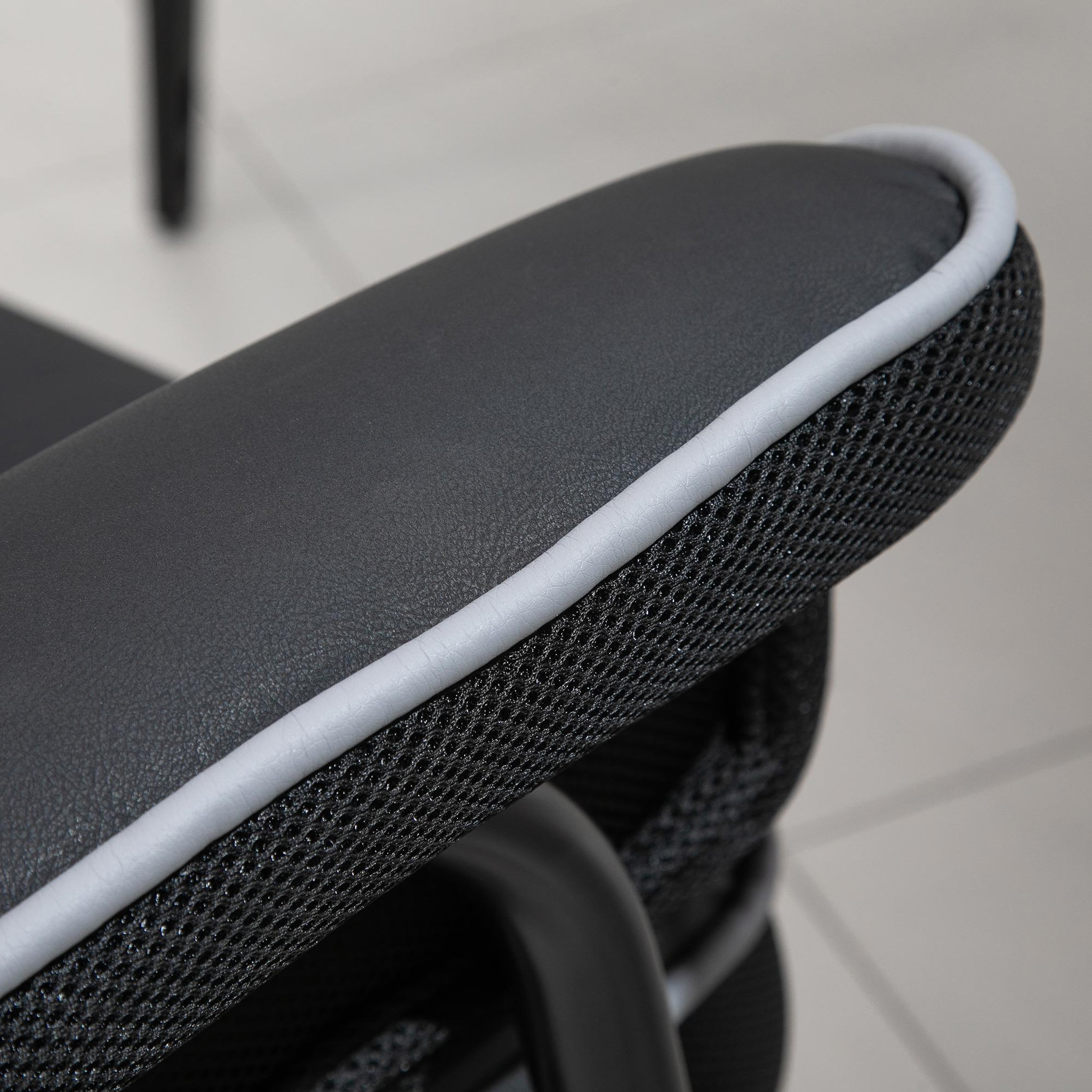Voir la diapositive 5 : VINSETTO Fauteuil de bureau gamer ergonomique grand confort - 76L x 80l x 118-124H cm - noir