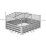 Voir la diapositive 3 : OUTSUNNY Mini serre de jardin carré potager 2 lucarnes dim. 126L x 107l x 67H cm alliage alu. acier galvanisé ondulé polycarbonate