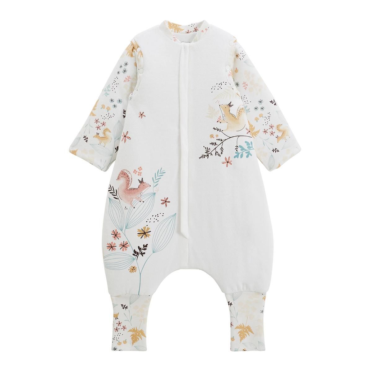 Petit Béguin Turbulette d'hiver en velours avec pieds retroussables et manches amovibles Bloom