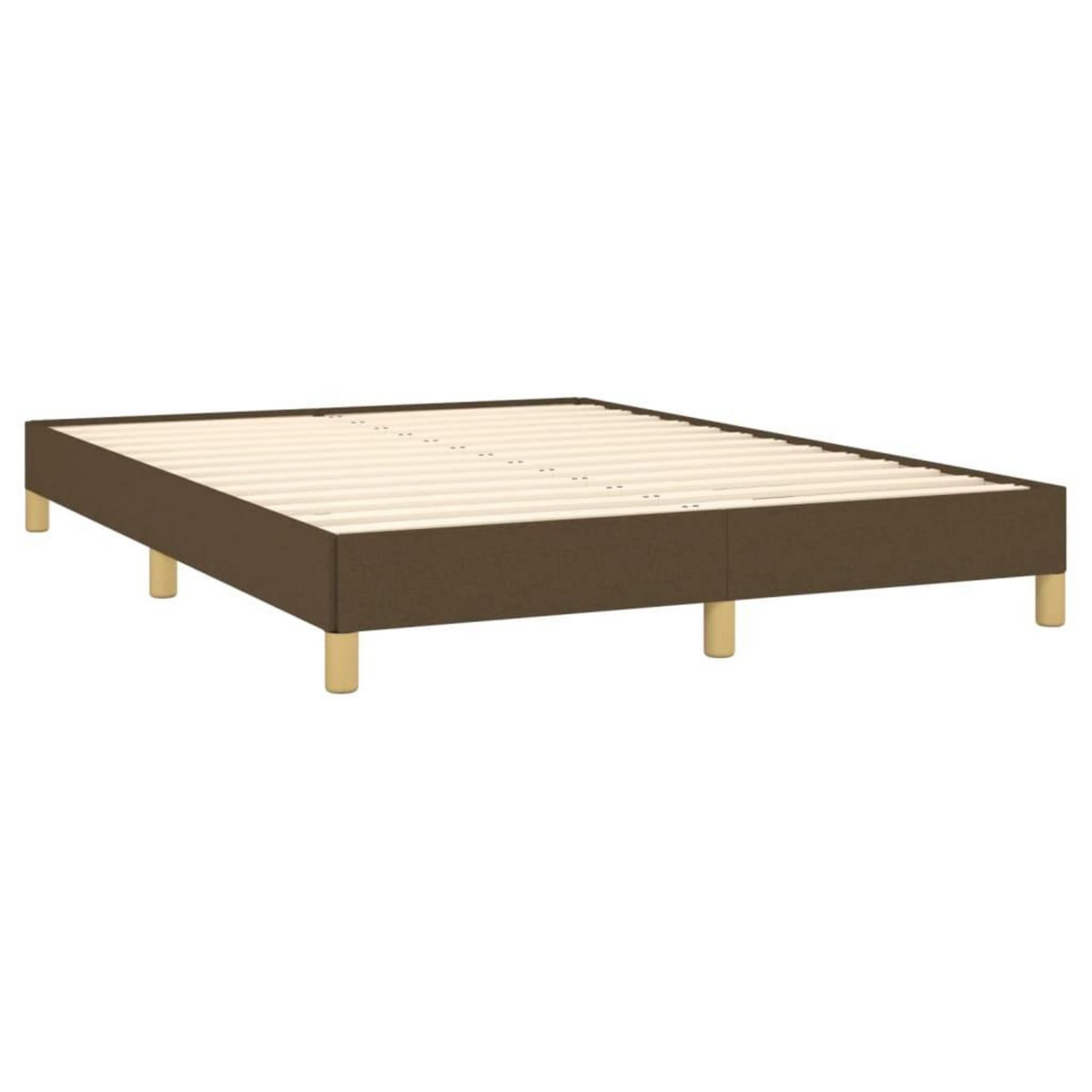 VIDAXL Cadre de lit sans matelas marron fonce 160x200 cm tissu