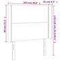 Voir la diapositive 6 : VIDAXL Tete de lit a LED Taupe 103x16x118/128 cm Tissu