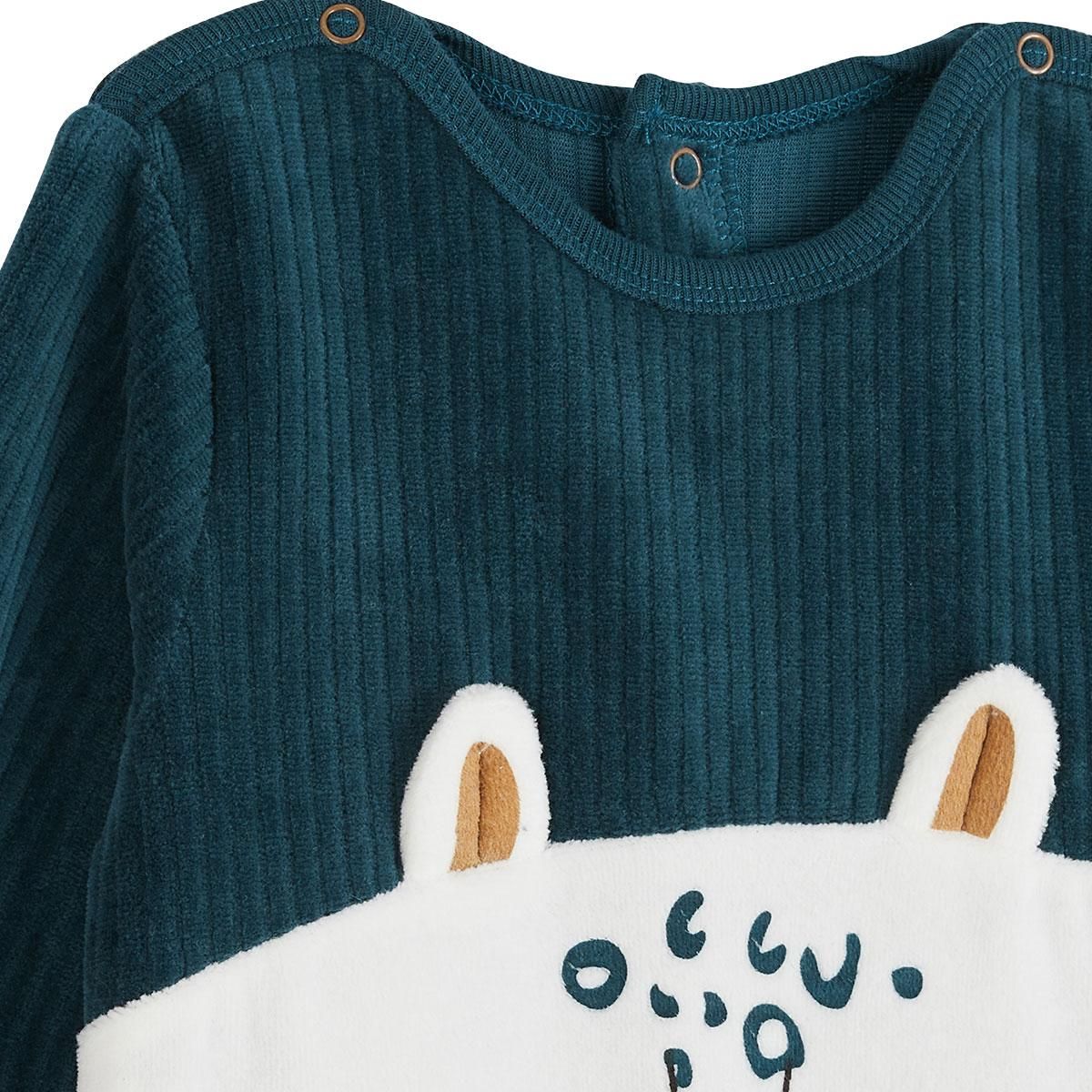 Petit Béguin Pyjama bébé en velours Borneo