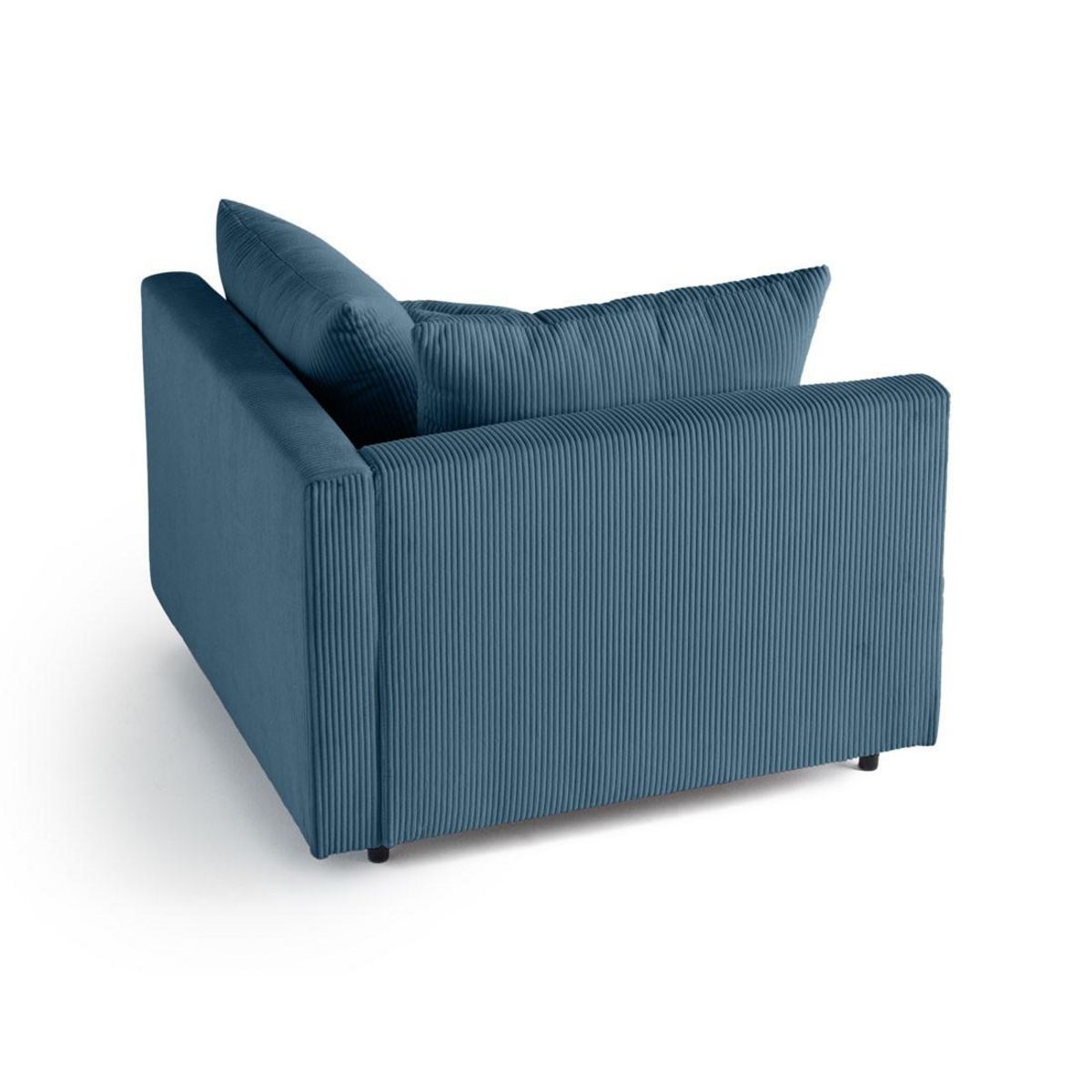 LISA DESIGN Edinburg - module d'assise d'angle droit - en velours côtelé