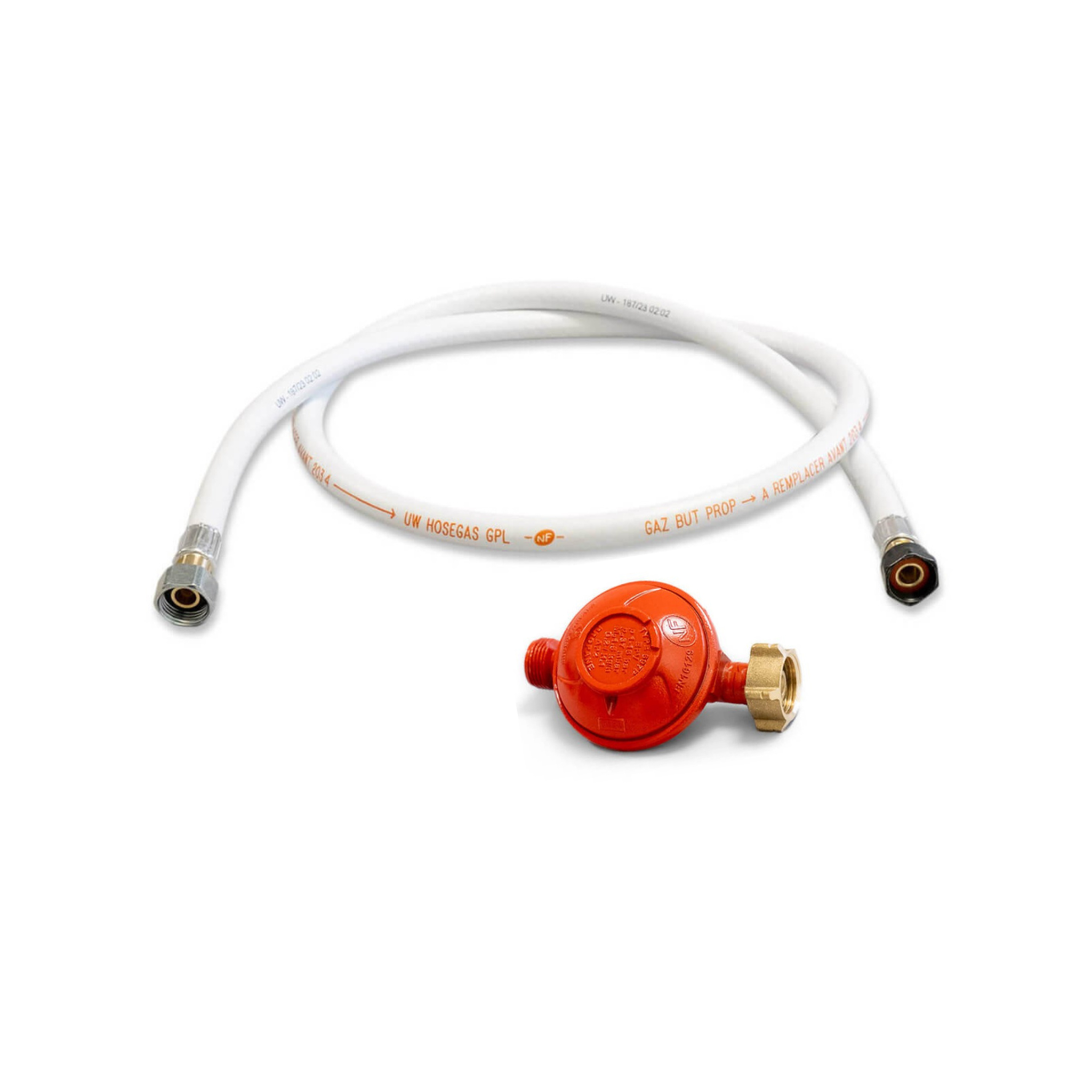 Proweltek Kit détendeur gaz propane 37 mbar + tuyau gaz butane/propane souple 1.50 m