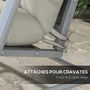 Voir la diapositive 5 : OUTSUNNY Ensemble de 4 coussins d'extérieur pour balancelle crème