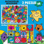 Voir la diapositive 2 : EDUCA Puzzle 2 x 48 Monsieur madame