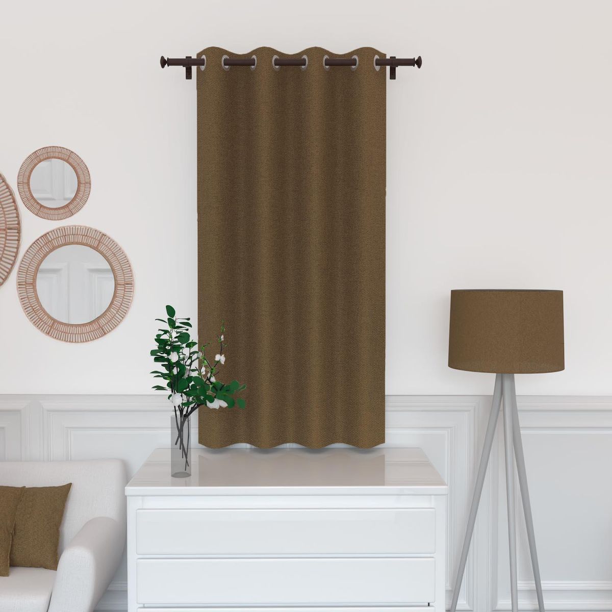 SOLEIL D'OCRE Rideau occultant à oeillets 135x180 cm ARTHUR, par Soleil d'Ocre