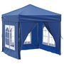 Voir la diapositive 2 : VIDAXL Tente de reception pliable avec parois Bleu 2x2 m