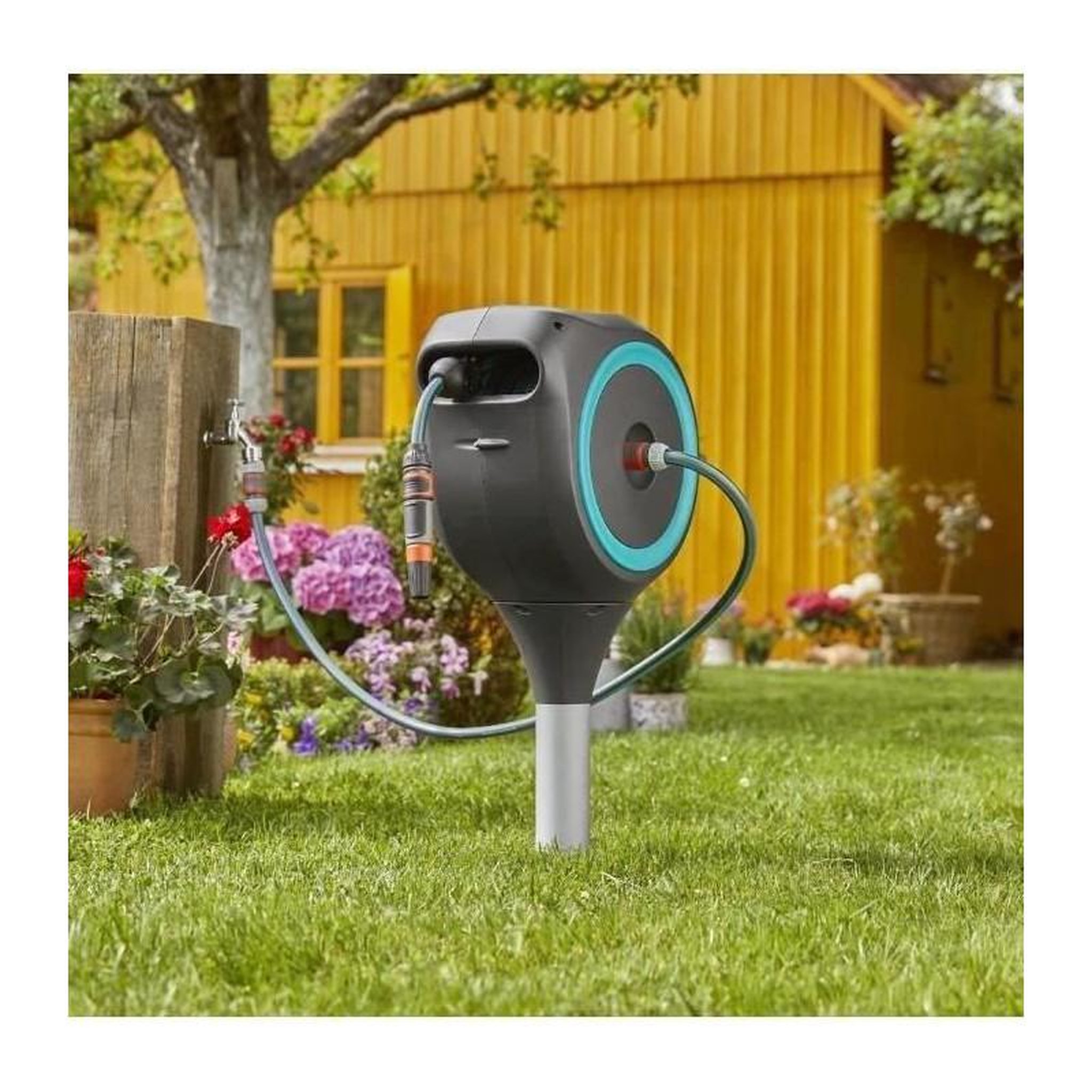 Voir la diapositive 5 : Gardena Dévidoir automatique sur pic RollUp S 15 m