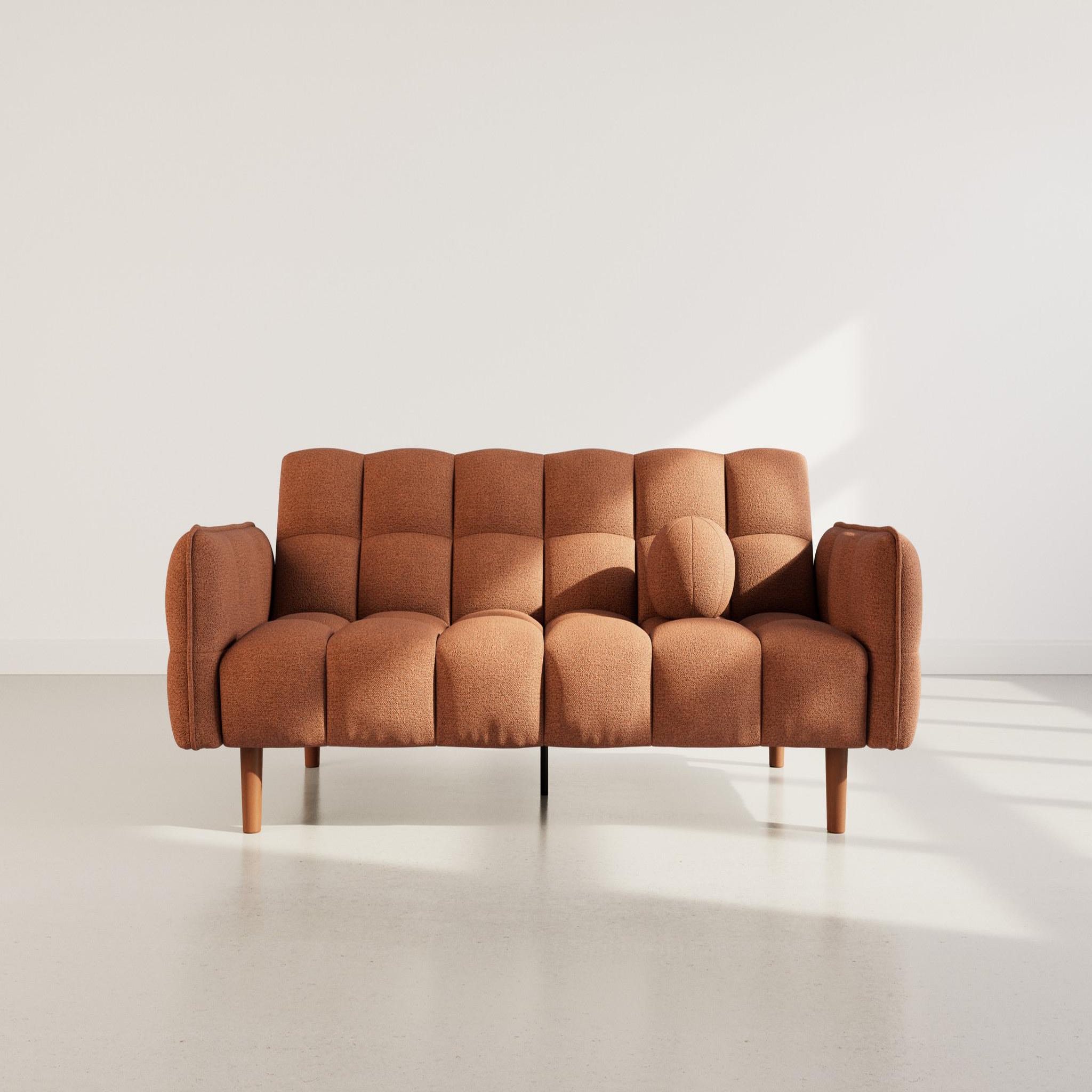 Voir la diapositive 2 : BEST MOBILIER Adam - canapé convertible clic-clac 2 places en tissu texturé