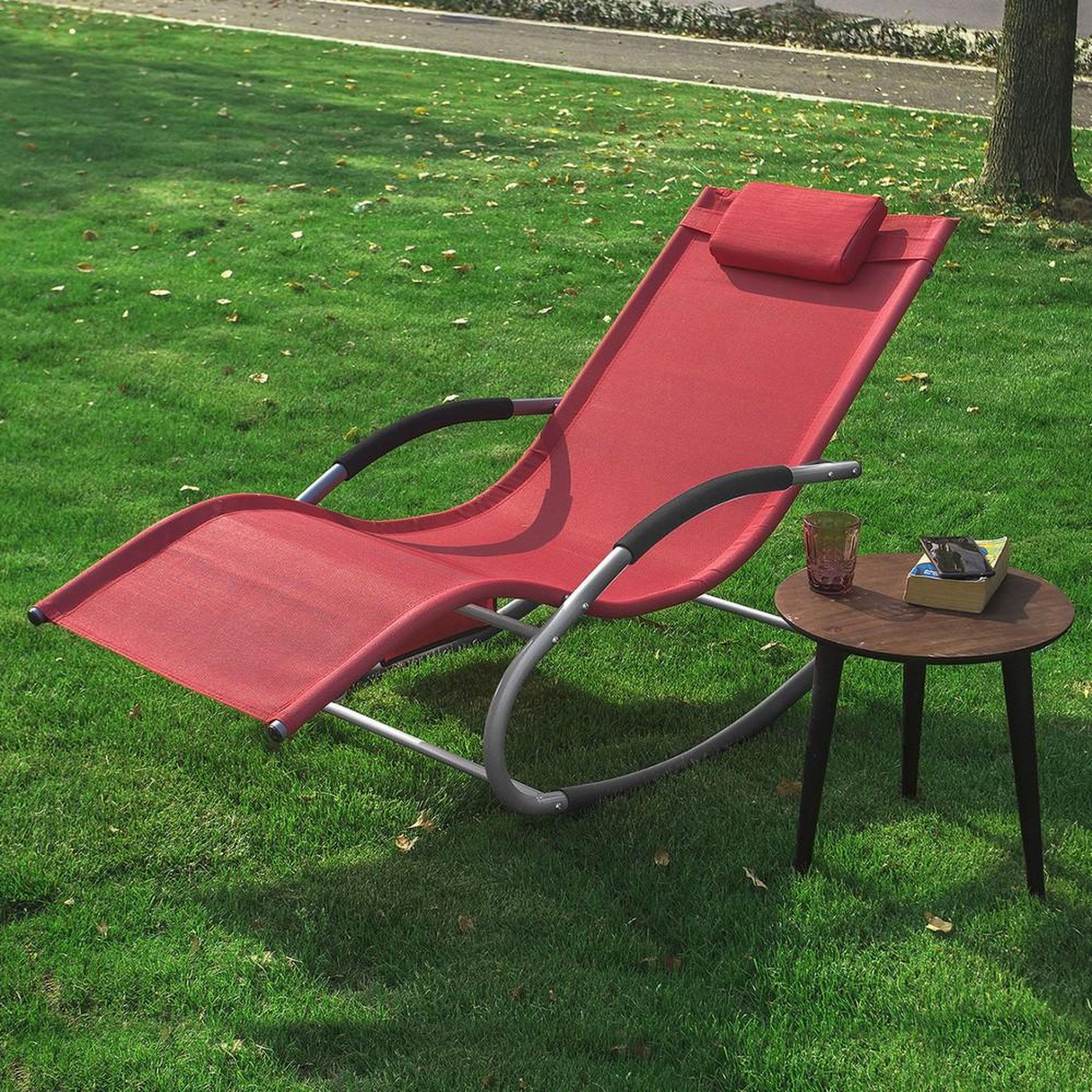 Voir la diapositive 2 : SOBUY SoBuy - Fauteuil À Bascule De Jardin pliable - Moderne - OGS28