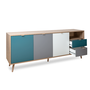 Voir la diapositive 1 : CONCEPT USINE Buffet style scandinave tricolore 180 cm PERAST