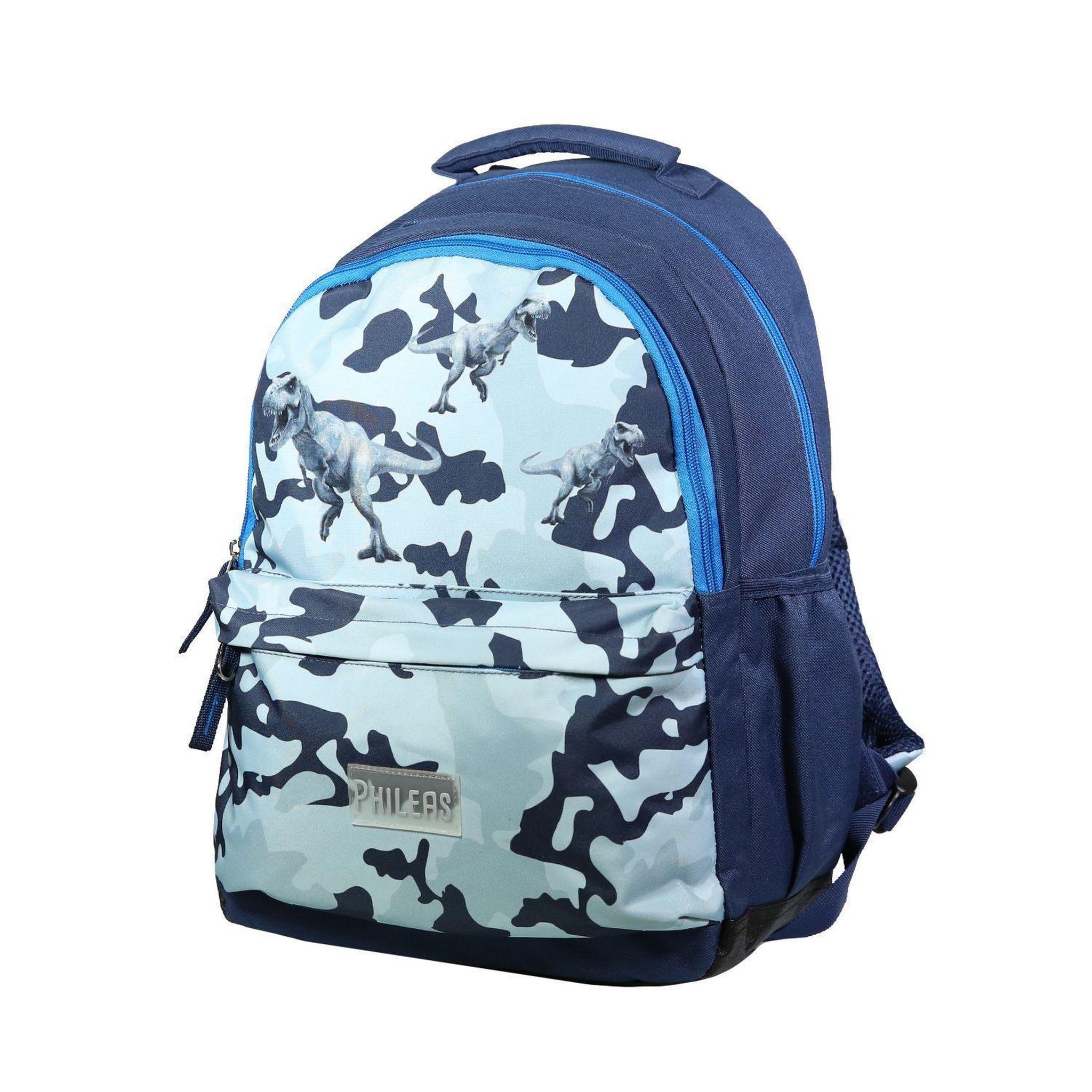 Voir la diapositive 2 : Bagtrotter BAGTROTTER Sac à dos 2 compartiments Phileas Dinosaures Bleu - Le Plus Confortable des Sacs A Dos - Ergonomie/Confort/Sécurité - Système Smart Comfort