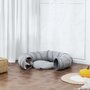 Voir la diapositive 2 : PAWHUT Tunnel pour chat intérieur - fonction lit pliable avec coussin et jeu balle suspendue - gris