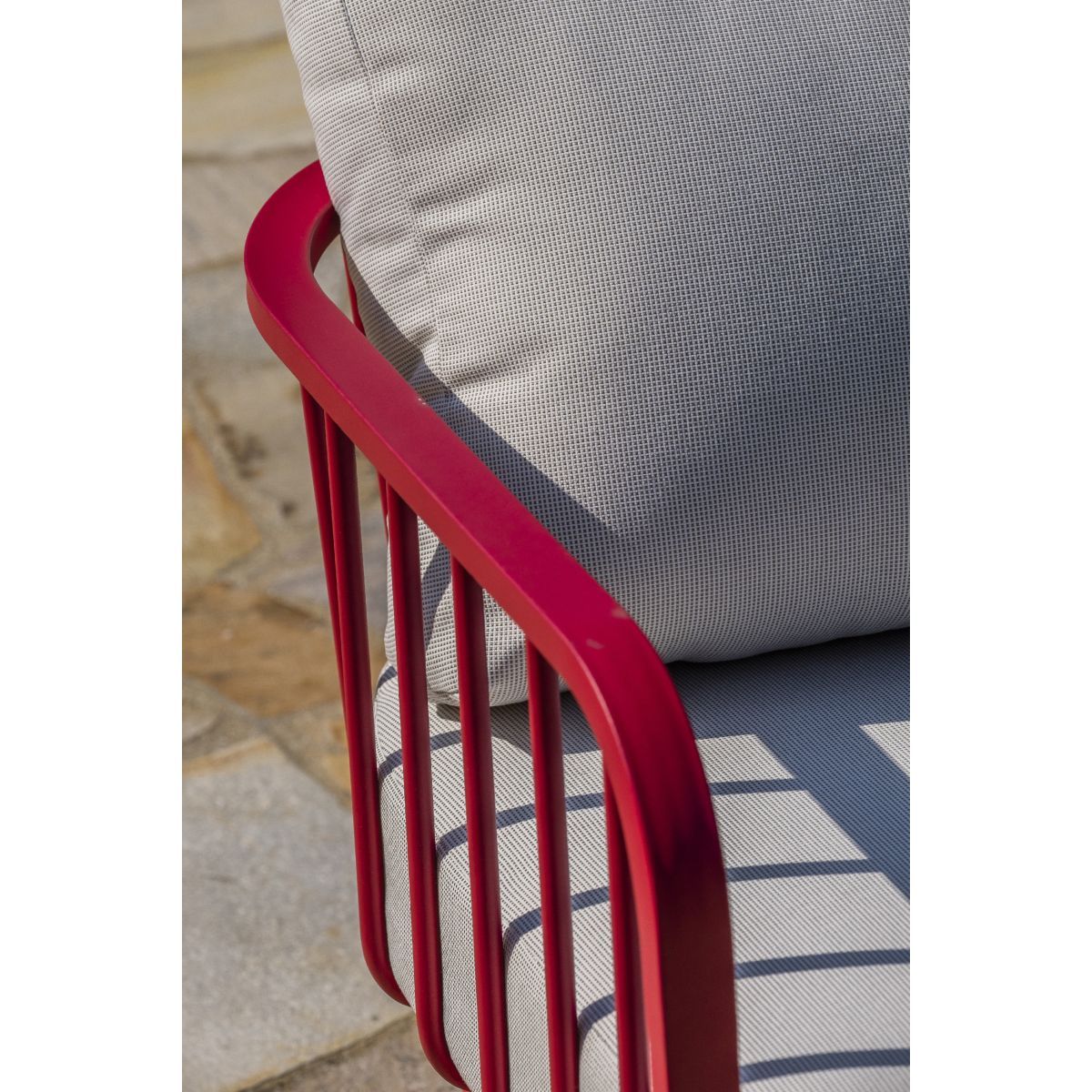 City Garden Salon bas de jardin - 4 places - Aluminium - Framboise - APOLLINE