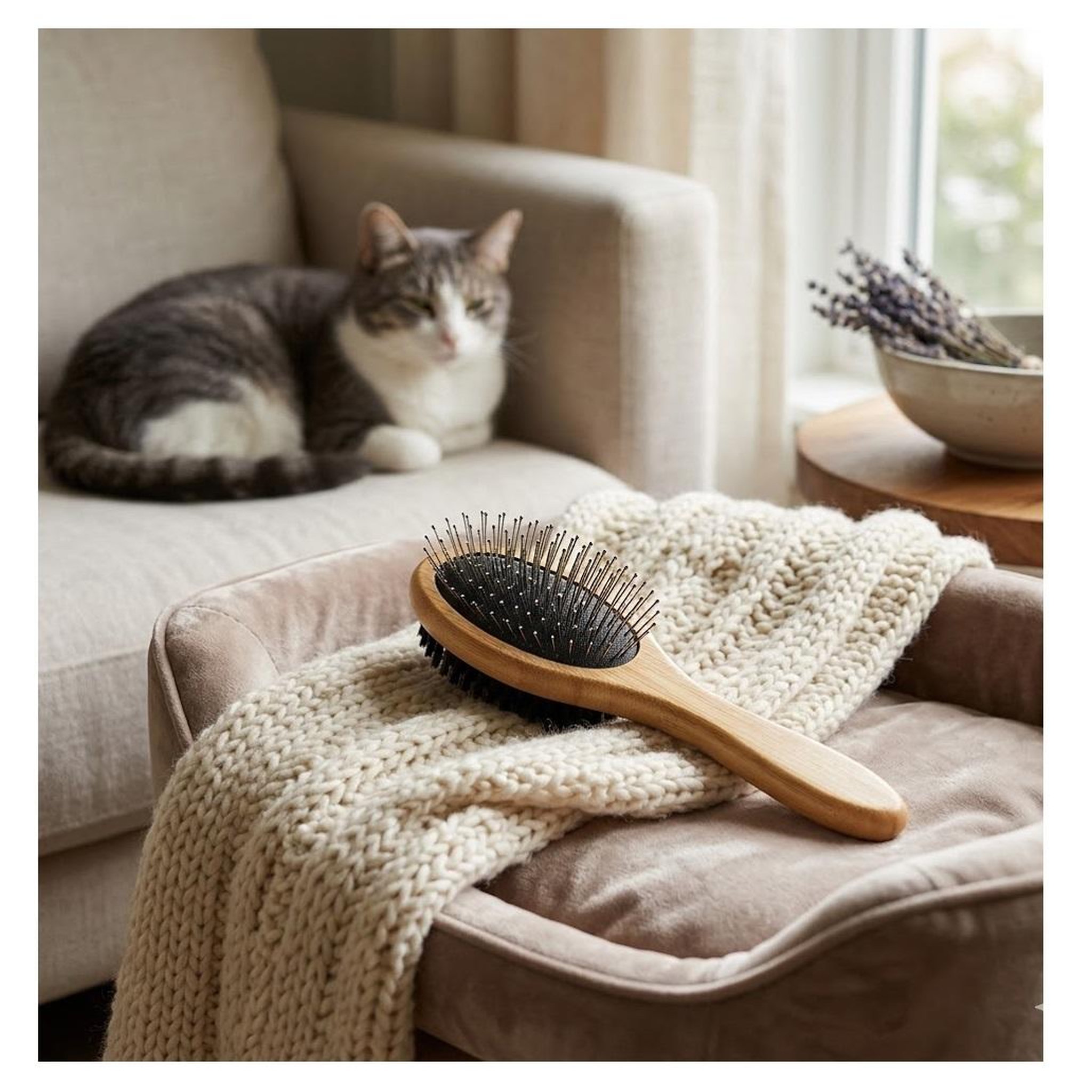 Voir la diapositive 2 : Eden Brosse a poils et picots babu en bambou pour chat