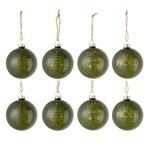Paris Prix Lot de 8 Boules de Noël  Xmas  8cm Vert