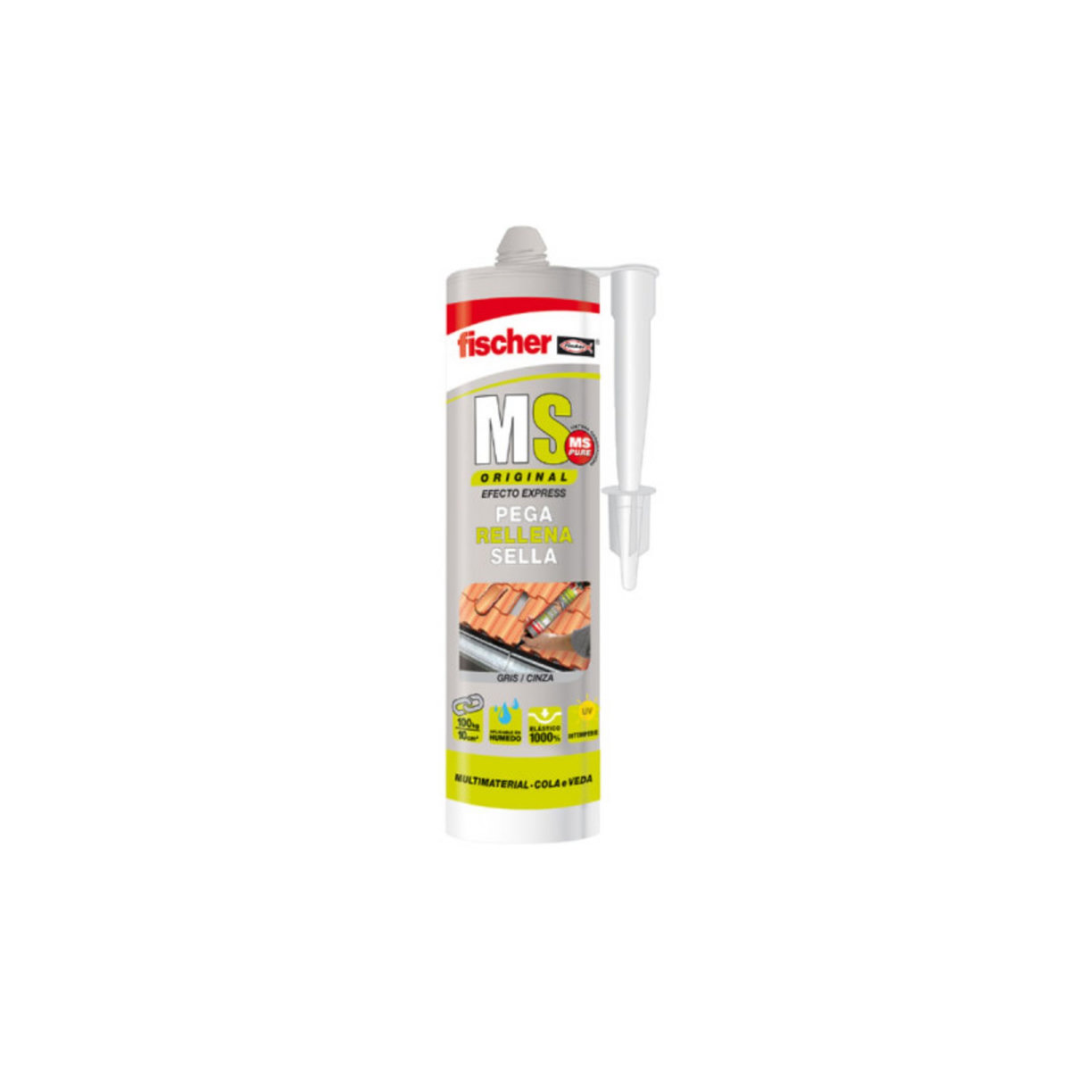 Fischer Mastic d'étanchéité adhésive FISCHER - gris - 290 ml - 96002