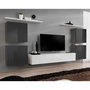 Voir la diapositive 1 : Paris Prix Meuble TV Mural Design  Switch IV  320cm Gris & Blanc