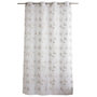 Voir la diapositive 1 : TOILINUX Voilage brodé NATURA - 140 x 240 cm - Blanc et beige
