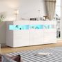 Voir la diapositive 4 : MERAX Buffet 3 porte(s) 1 tiroir(s) - 140 cm blanc led panneau de particules