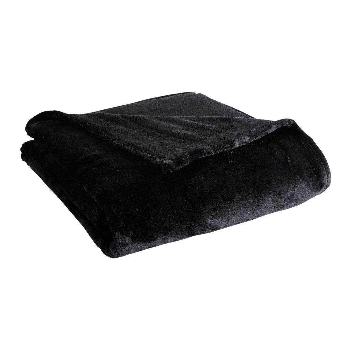 ACTUEL Plaid uni en polyester 380gsm MILK FROZEN