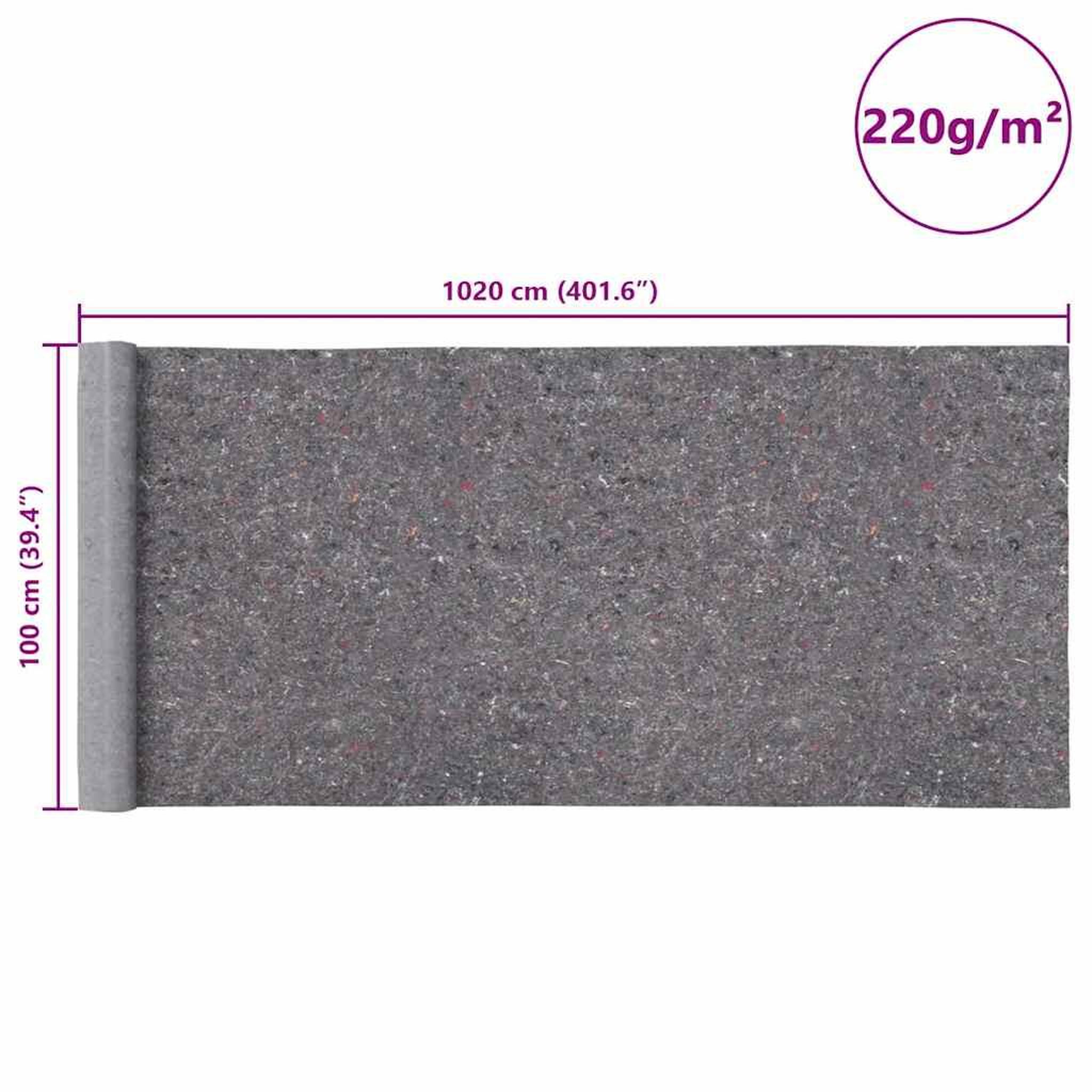 Voir la diapositive 6 : VIDAXL Polaires de peintre antiderapantes 2 pcs 1020 cm 220 g/m² gris