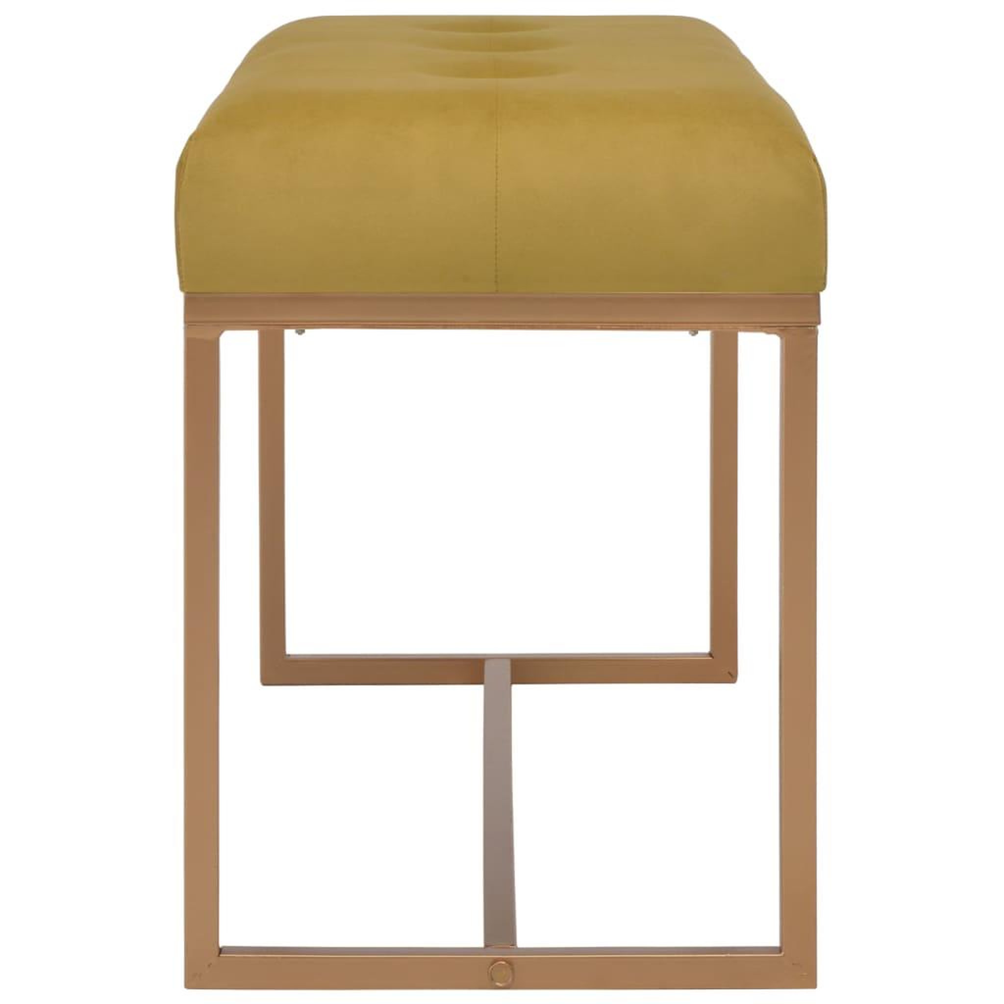 Voir la diapositive 3 : VIDAXL Banc 80 cm Moutarde Velours