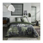 Today Parure de lit - TODAY - JAVA - 2 personnes - 240x220 cm - Coton - Imprimé New York - Vert