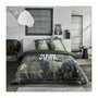 Voir la diapositive 1 : Today Parure de lit - TODAY - JAVA - 2 personnes - 240x220 cm - Coton - Imprimé New York - Vert