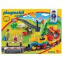 Voir la diapositive 2 : PLAYMOBIL 70179 - 1.2.3 -  Train avec passagers et circuit