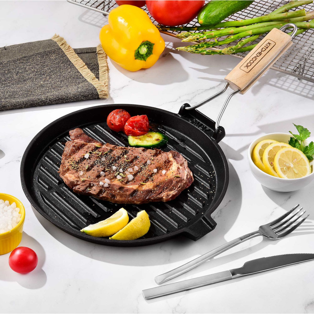 Grill rond induction 27 cm 