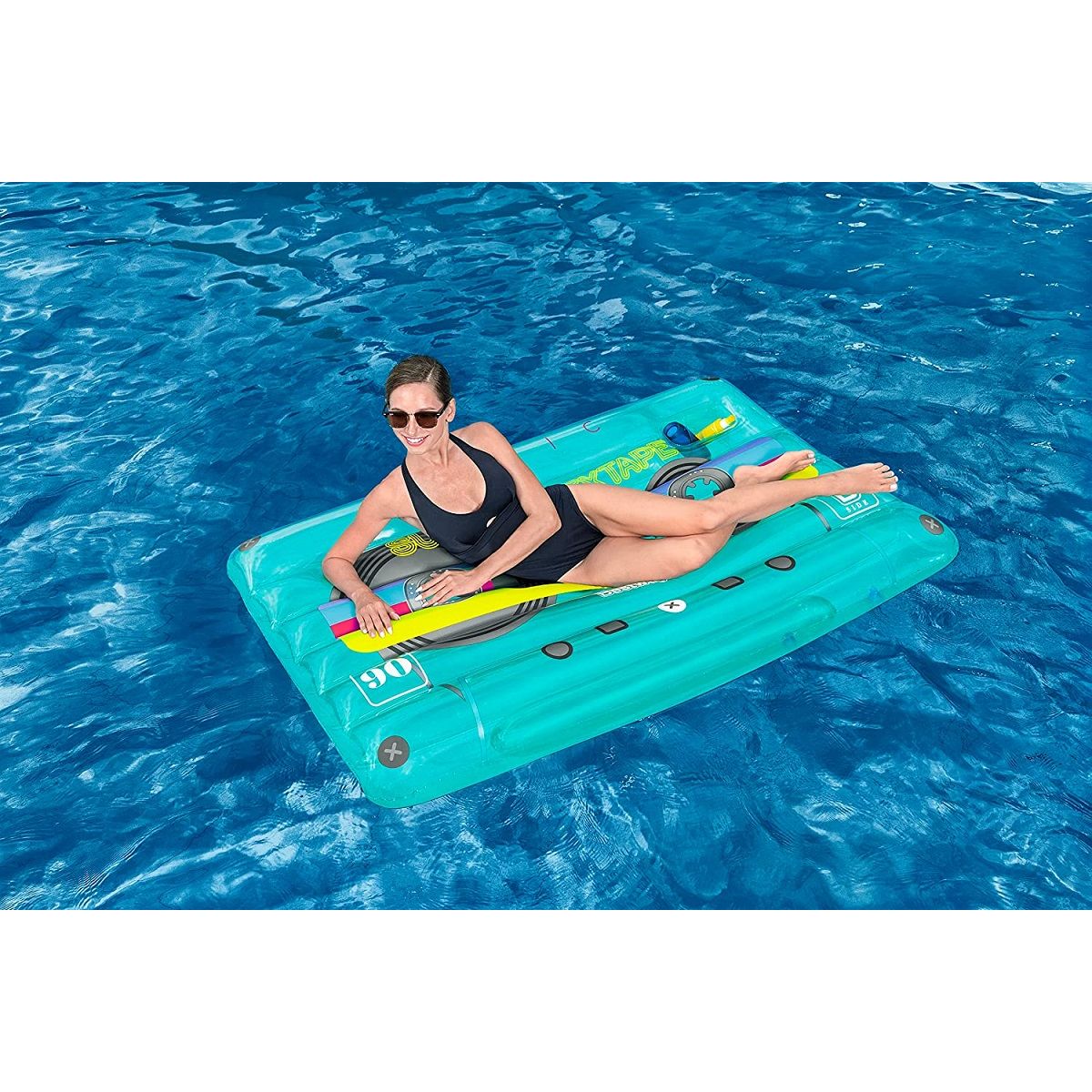 BESTWAY Matelas gonflable design rétro de cassettes