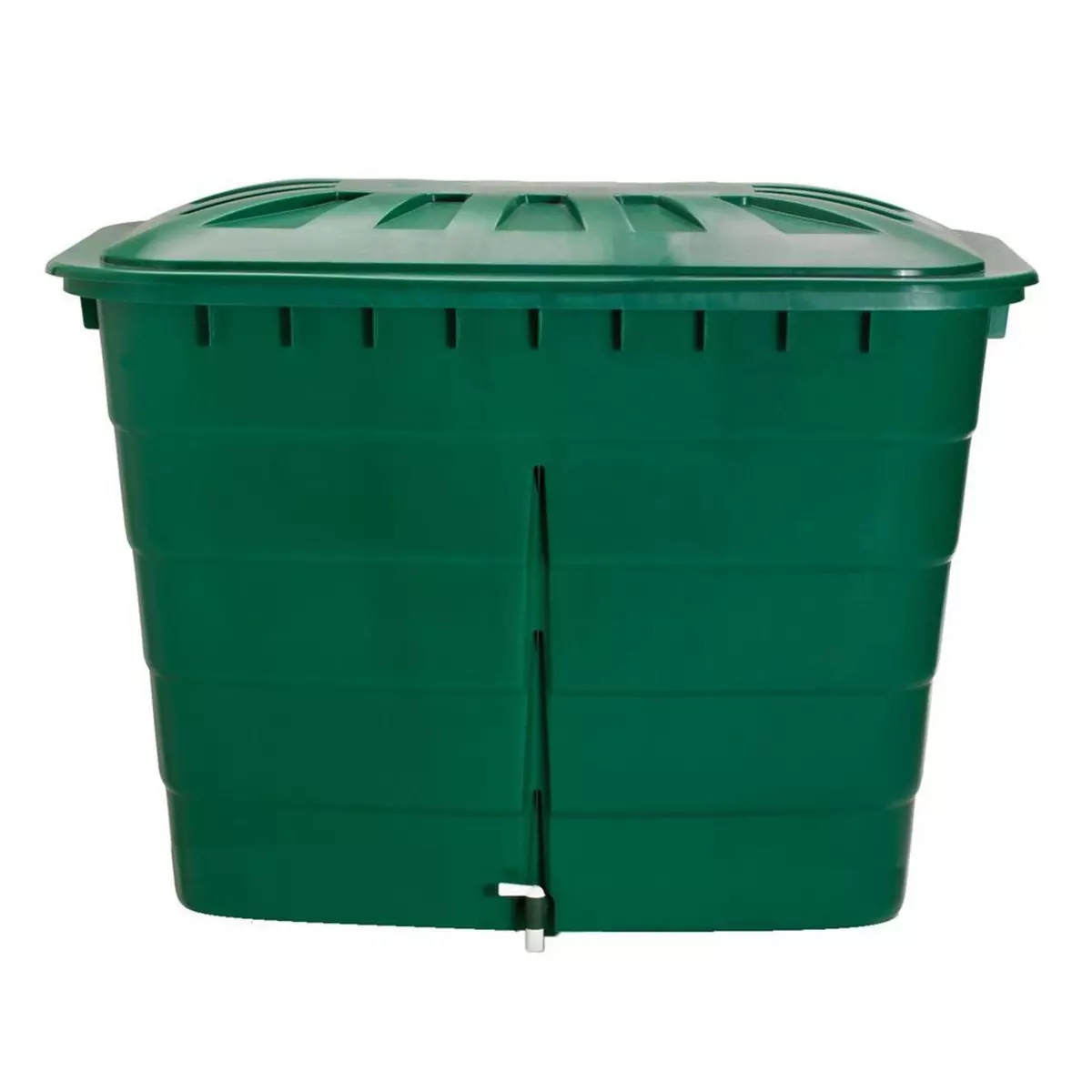 CENTRALE BRICO Cuve rectangulaire 520L vert avec couvercle et robinet PE
