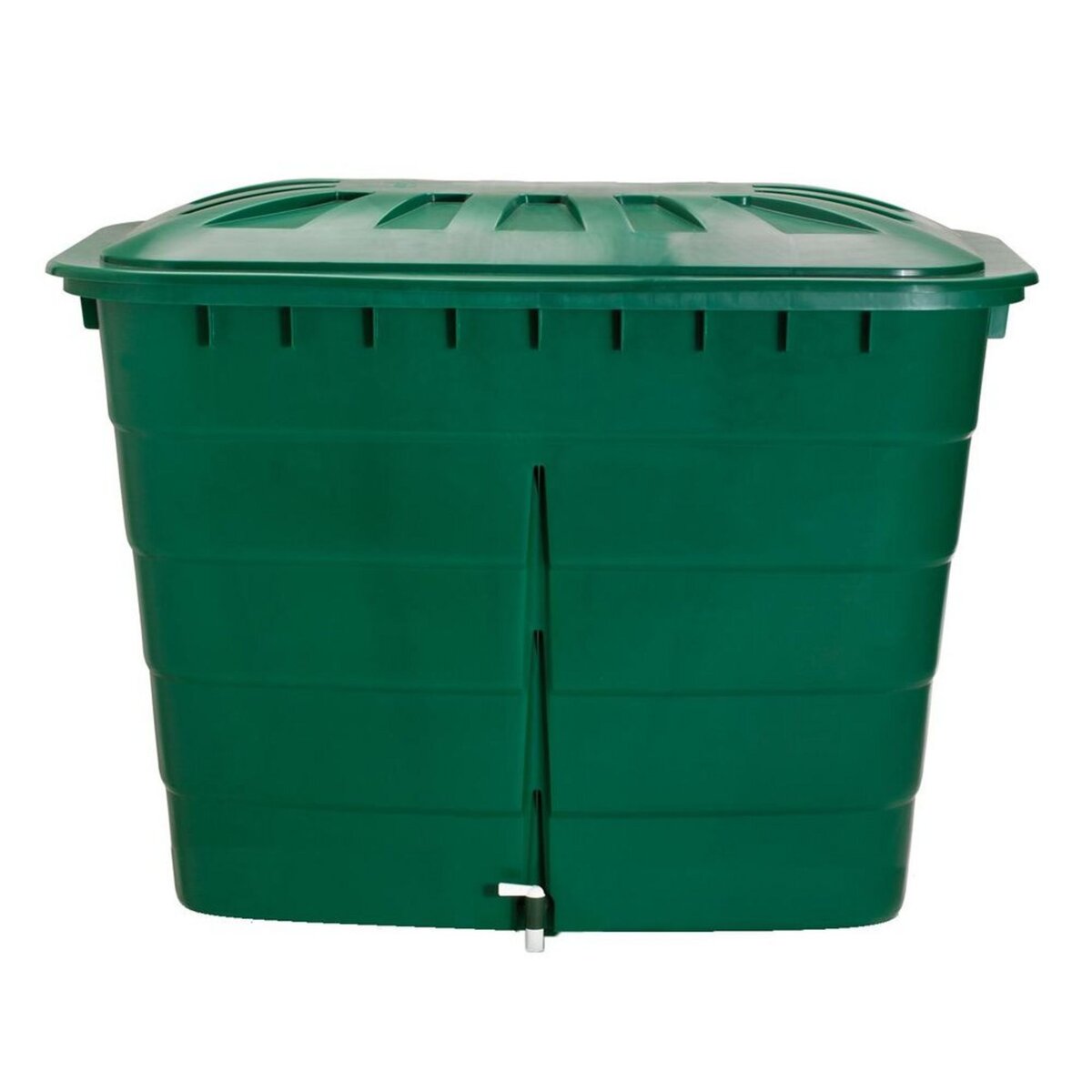 CENTRALE BRICO Cuve rectangulaire 520L vert avec couvercle et robinet PE