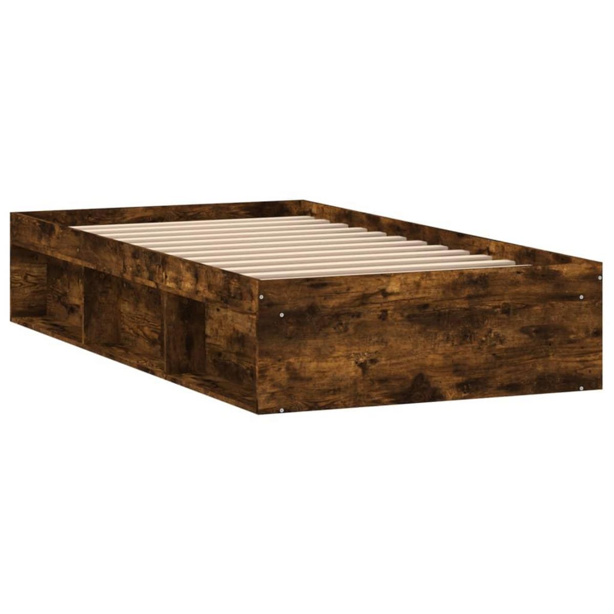 VIDAXL Cadre de lit sans matelas chene fume 100x200 cm